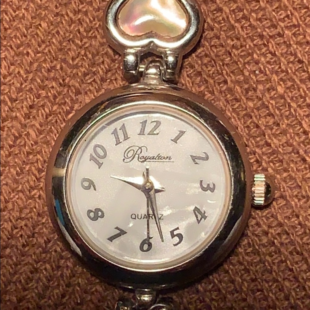 Royalton heart mother of pearl watch
